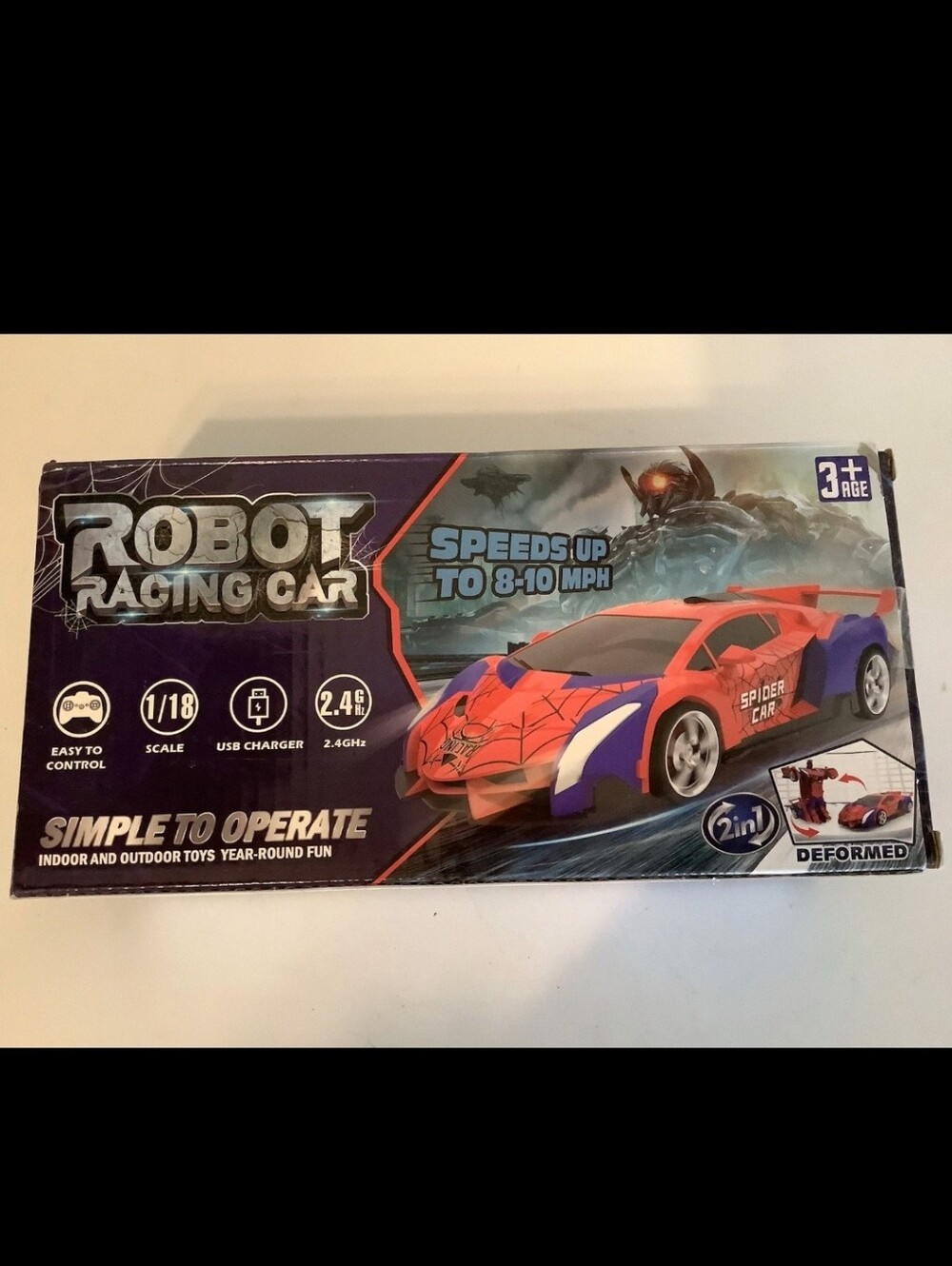 Spider Car Remote Control Racing Toy - Red - Picture 6 of 7